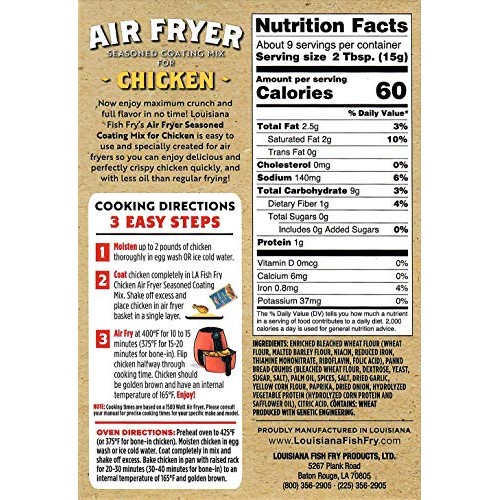 Louisiana Fish Fry, Air Fry Chicken Coating Mix, 5 Oz Pack Of 6