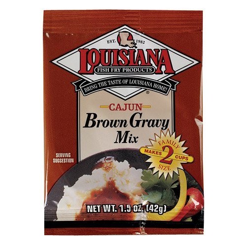Louisiana Fish Fry Products, Cajun Brown Gravy Mix 1.5 Oz Pack
