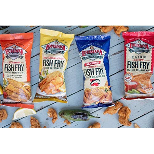 Louisiana Fish Fry, Seasoned Fish Fry, 10 Oz Pack Of 12