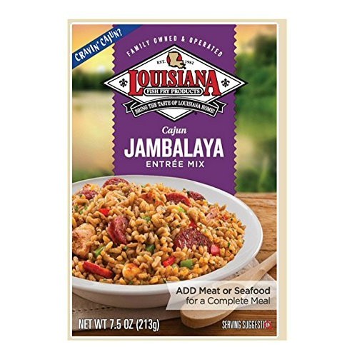 Louisiana Fish Fry Cajun Jambalaya Entree Mix, 7.5 Ounces - Pack