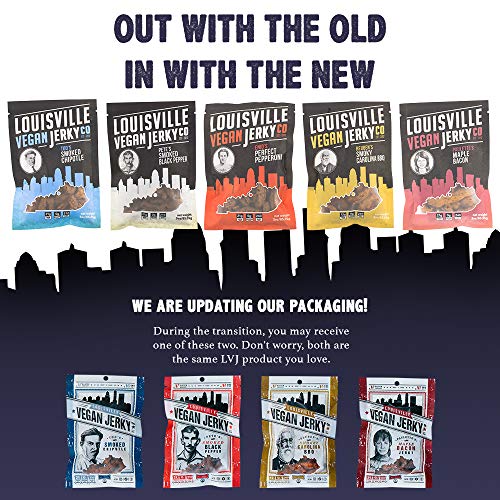 Louisville Vegan Jerky - 5 Flavor Mega Variety 10-Pack, 21 Grams