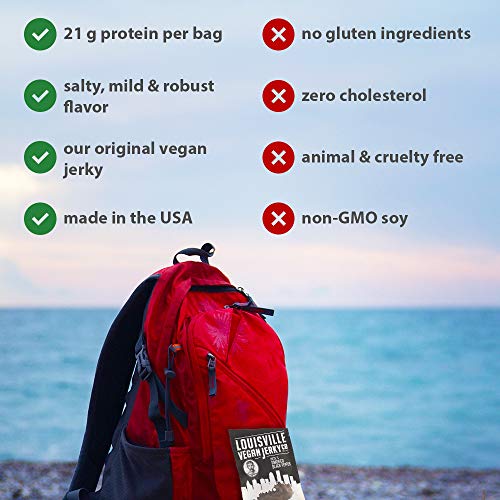 Louisville Vegan Jerky - 5 Flavor Mega Variety 10-Pack, 21 Grams