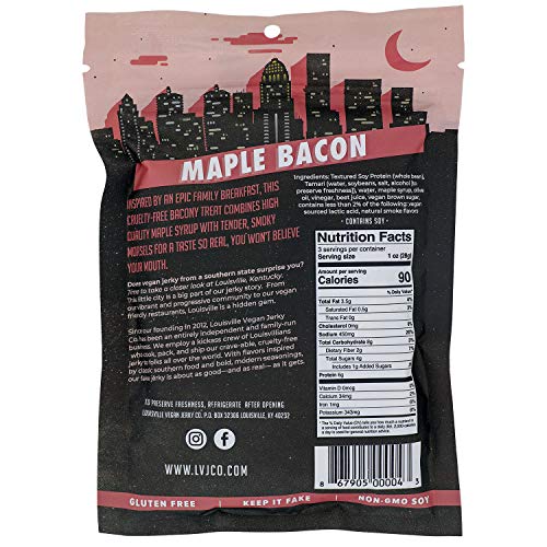 Louisville Vegan Jerky - Maple Bacon, Vegetarian And Vegan Frien