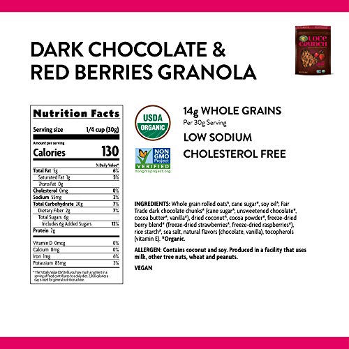 Love Crunch Organic Granola, Dark Chocolate &Amp; Red Berries, Famil