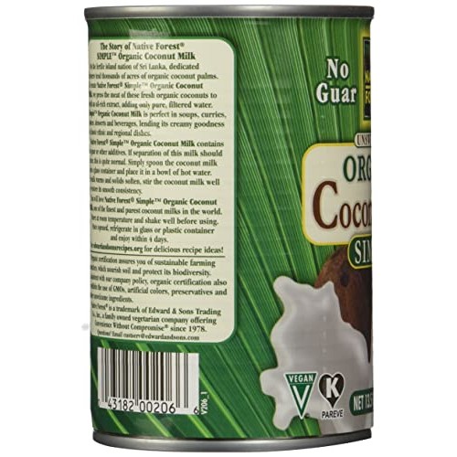 Usda Organic Coconut Milk Unsweetened Healthy Dairy Free Milk Su