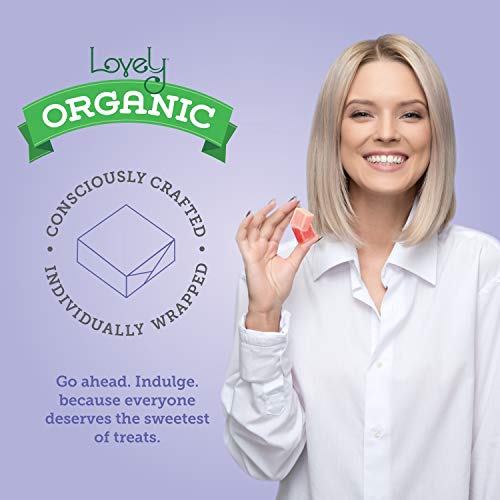 Organic Sour Chewy Candies - Lovely Candy Co. 5Oz Bag - Raspberr