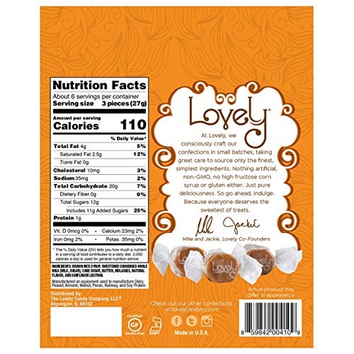 Soft And Chewy Caramels - Lovely Co. 6 Oz. Bag - Old Fashioned S