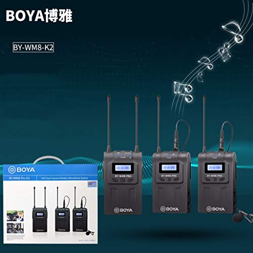 Boya By-Wm8 Pro-K2 Uhf Wireless Microphone Audio Recorder For Ca