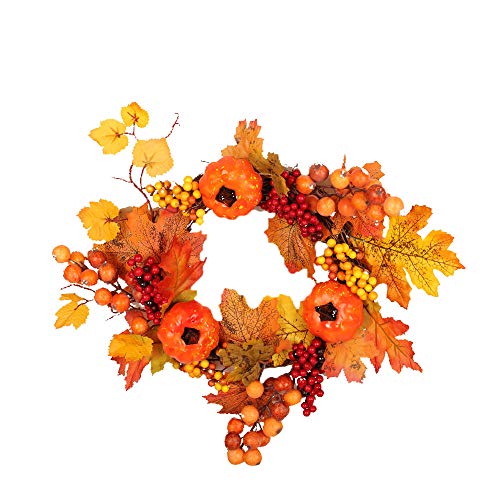 Thanksgiving Day Wreath Hanging,Lovewe Autumn Maple Leaf Berry A