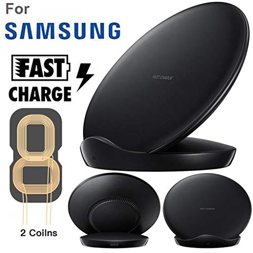Lovewe Wireless Charger Phone Stand, Double-Coils Qi Wireless Ch