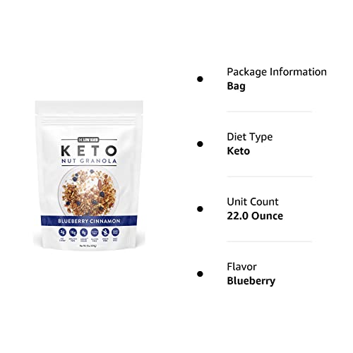 Low Karb NuTrail, Keto Blueberry Nut Granola Healthy Breakfast C...