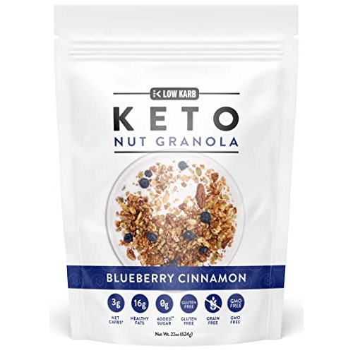 Low Karb NuTrail, Keto Blueberry Nut Granola Healthy Breakfast C...
