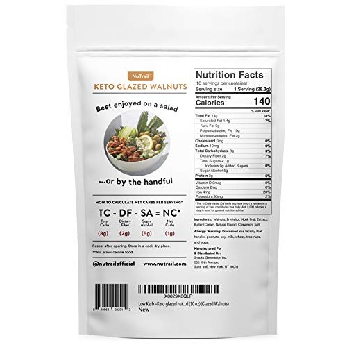 Low Karb - Keto Glazed Nuts Snack - Delicious Healthy Nut Mix -