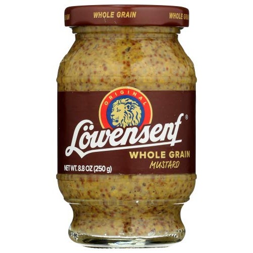 Lowensenf Mustard German Whole Grain - 8.8 Oz Pack Of 6