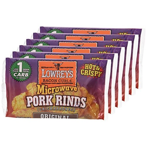 Lowreys Bacon Curls Microwave Pork Rinds, 1.75 oz/pack Pack