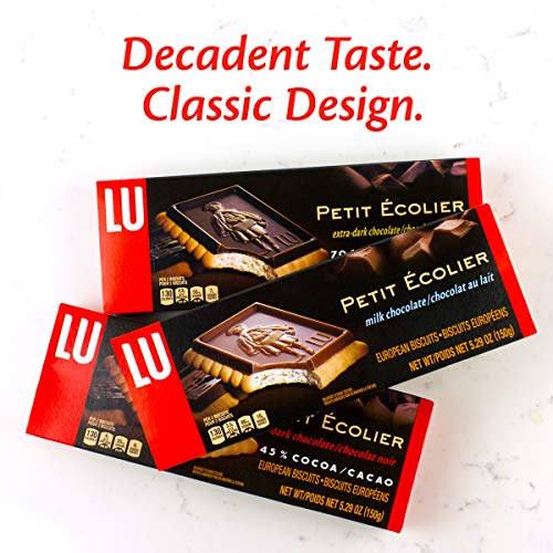 Lu Petit Ecolier European Milk Chocolate Biscuit Cookies, 5.3 Oz