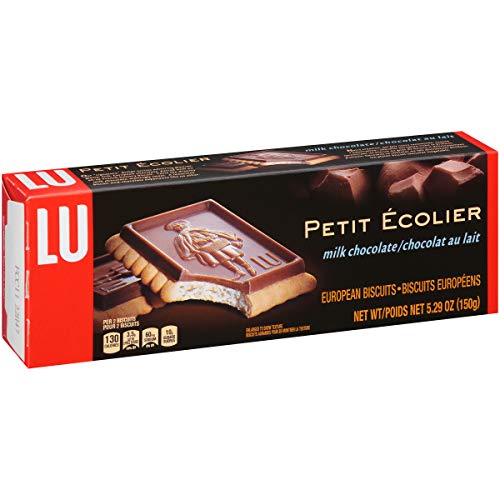 Lu Petit Ecolier European Milk Chocolate Biscuit Cookies, 5.3 Oz