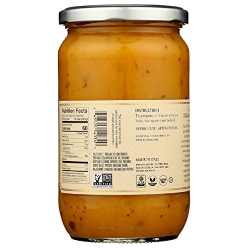 Lucini Organic Golden Tomato Sauce - Classic Italian Sauce In Gl