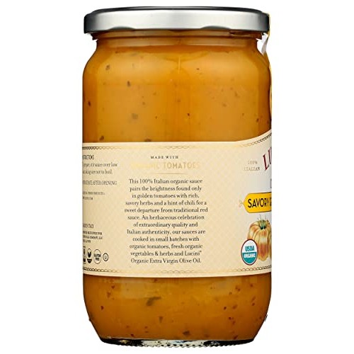 Lucini Organic Golden Tomato Sauce - Classic Italian Sauce In Gl