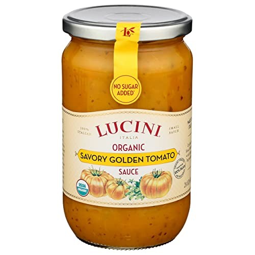 Lucini Organic Golden Tomato Sauce - Classic Italian Sauce In Gl