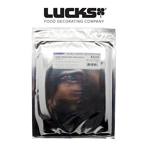 Lucks 43258 - 7.5 Rounds Edible Image Print-Ons Sheets 12 Shee