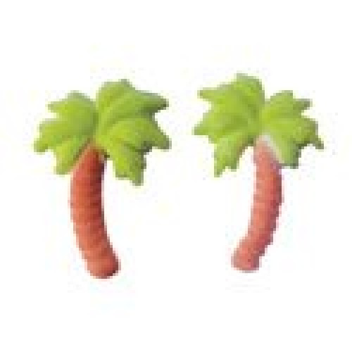 Palm Tree Sugar Decorations Cookie Cupcake Cake 12 Count