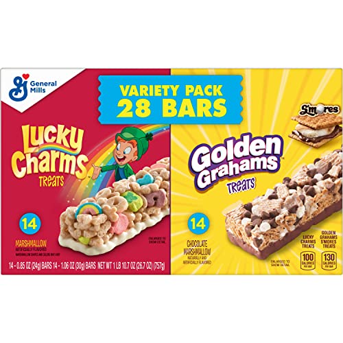 Lucky Charms And Golden Grahams, Breakfast Bar Variety Pack, 28