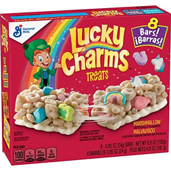 Lucky Charms Marshmallow Treats, 8 Cereal Bars, 6.8 Oz Box