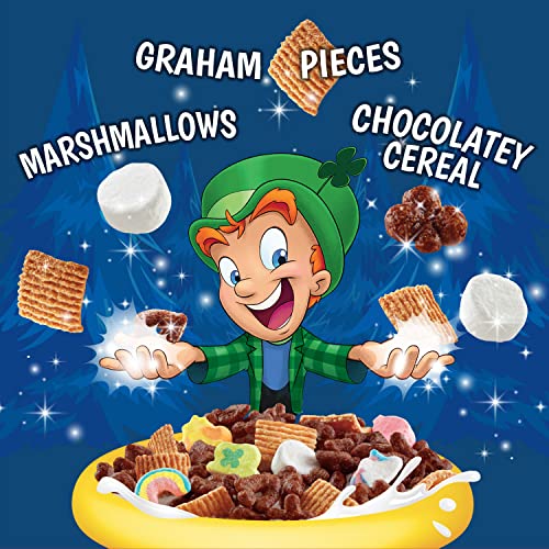 Lucky Charms Smores Breakfast Cereal with Marshmallows, Family S...