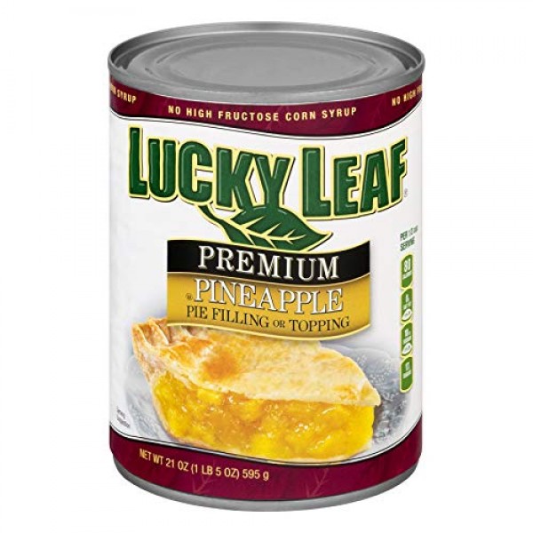 Lucky Leaf Pie Filling & Topping 21oz Can Pack of 4 Pineapple