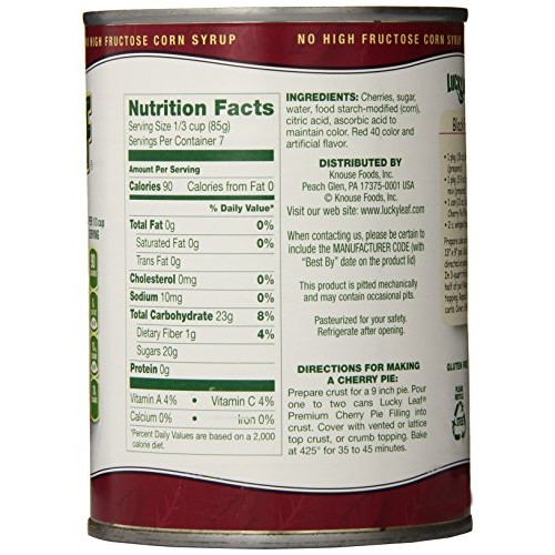 Lucky Leaf Premium Pie Filling, Cherry, 21 Ounce