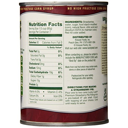 Lucky Leaf Premium Pie Filling, Strawberry, 21 Ounce
