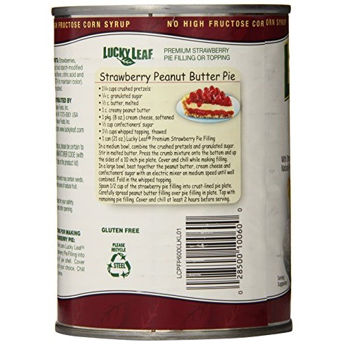 Lucky Leaf Premium Pie Filling, Strawberry, 21 Ounce