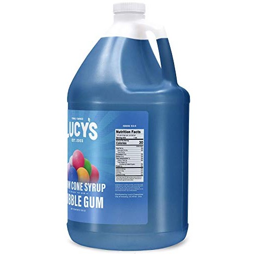 Lucys Family Owned - Shaved Ice Snow Cone Syrup, Bubble Gum - 1
