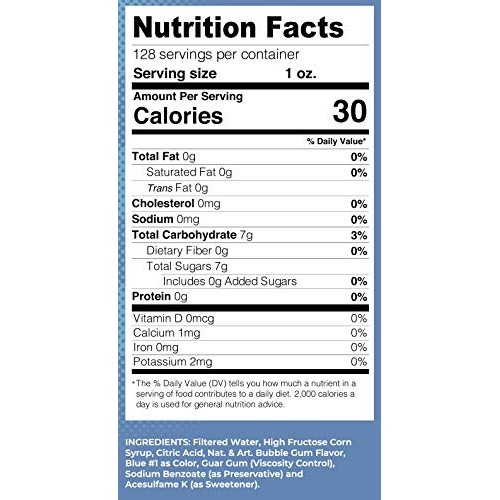 Lucys Family Owned - Shaved Ice Snow Cone Syrup, Bubble Gum - 1