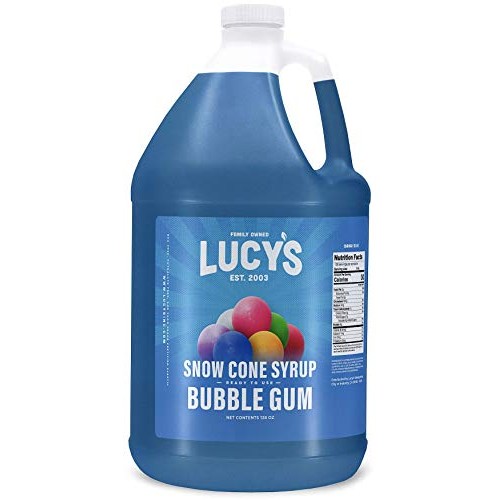 Lucys Family Owned - Shaved Ice Snow Cone Syrup, Bubble Gum - 1