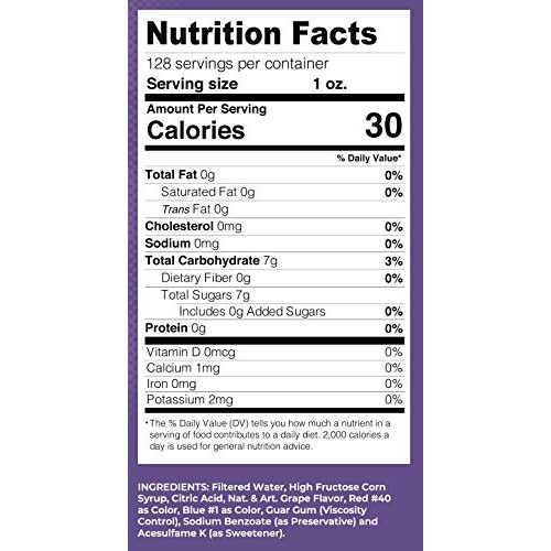 Lucys Family Owned - Shaved Ice Snow Cone Syrup - Grape - 32 Oz