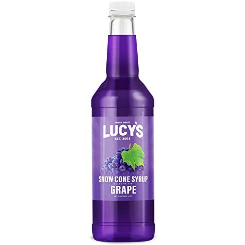 Lucys Family Owned - Shaved Ice Snow Cone Syrup - Grape - 32 Oz