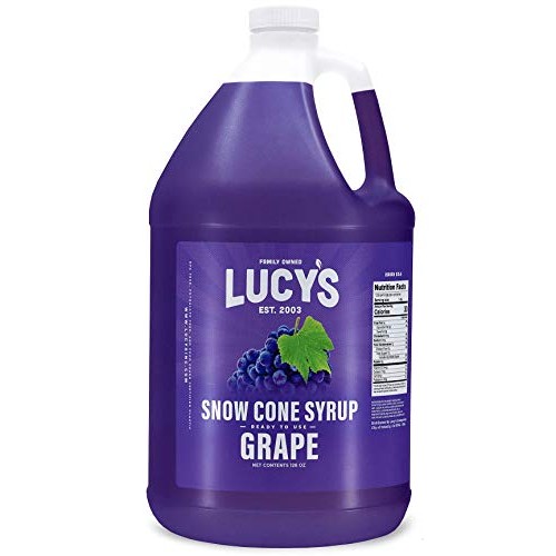 Lucys Family Owned - Shaved Ice Snow Cone Syrup, Grape - 1 Gall