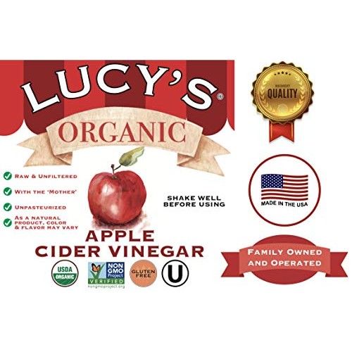 Lucys Family Owned - Usda Organic Nongmo Raw Apple Cider Vinega