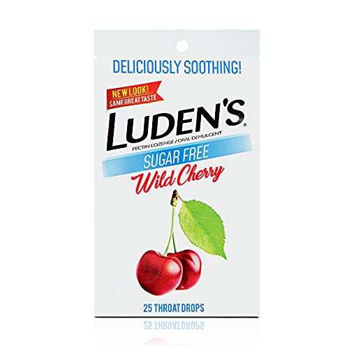 Ludens Sugar-Free Wild Cherry Cough Throat Drops Pectin Lozenge