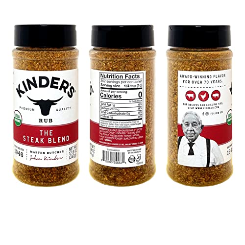 Kinders The Steak Blend Rub 12.8 oz USDA Organic Bundle with 1...