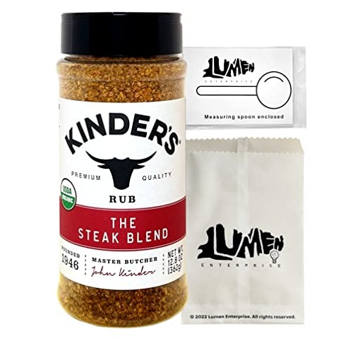 Kinders The Steak Blend Rub 12.8 oz USDA Organic Bundle with 1...