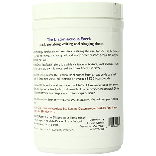 Lumino Home Diatomaceous Earth Fresh Water, Food Grade Pure, 9 O