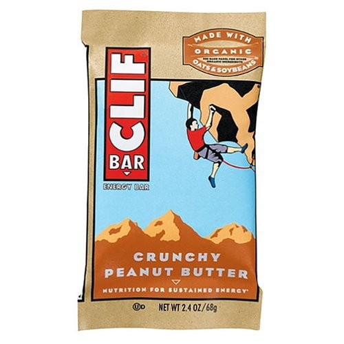 Clif Bar Energy Bars, Crunchy Peanut Butter, 2.4-Ounce Bars, 12