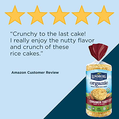 Lundberg Brown Rice Cakes, Organic Cinnamon Toast, 57 Oz