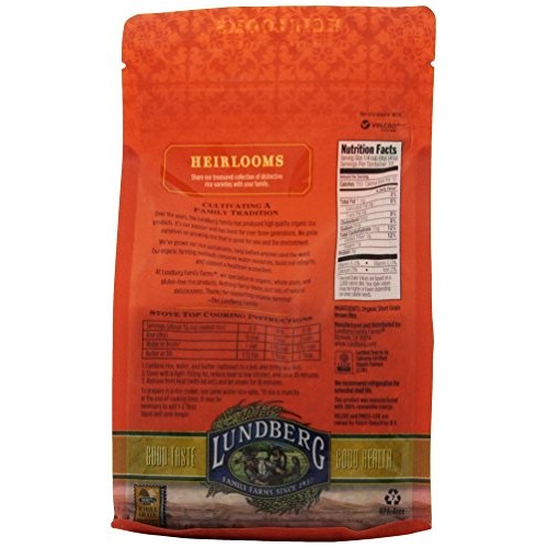 Lundberg Brown Short Grain Rice, 32 Ounce Pack Of 6, Organic