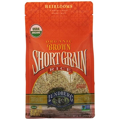Lundberg Brown Short Grain Rice, 32 Ounce Pack Of 6, Organic