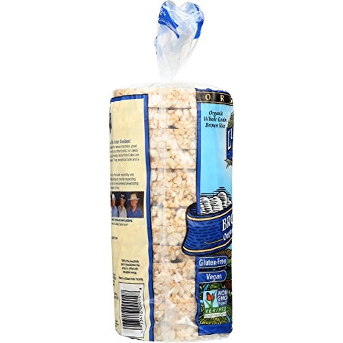 Lundberg Family Farms Organic Brown Rice Cakes, Lightly Salted,