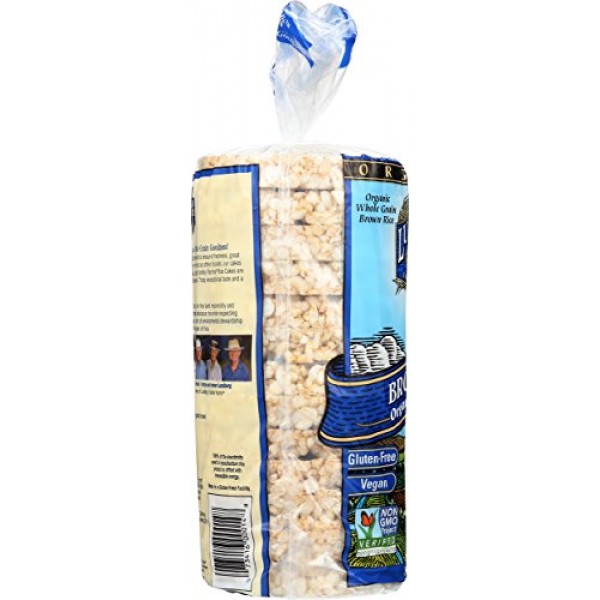 Lundberg Family Farms Organic Brown Rice Cakes, Lightly Salted, ...